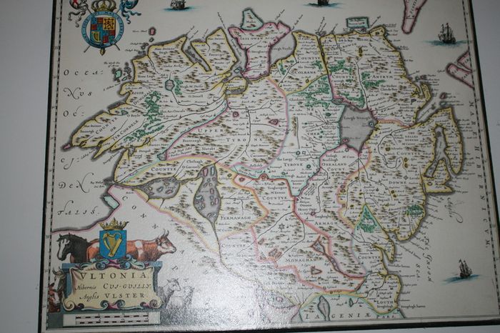 Vintage VLTONIA  VLSTER map  (51cm x 42cm)