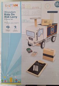 Little Town Wooden Ride On Aldi Lorry