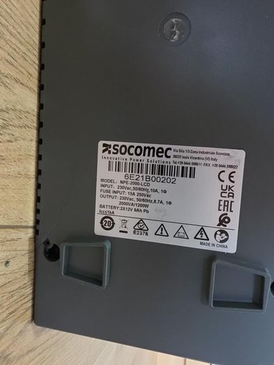 Socomec Netys Pe 2000va 1200w Ups Npe-2000-lcd Untested