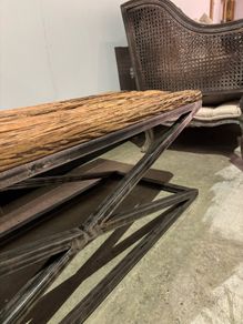 Reclaimed wood bench