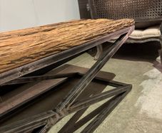 Reclaimed wood bench