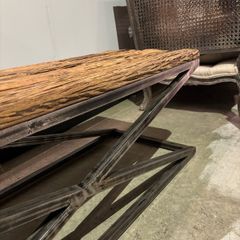 Reclaimed wood bench