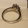 Petite Natural Tanzanite & Zircon Oval Cluster Ring Image 9