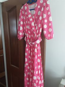ladies pink pleated belted dress