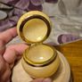 Vintage Mid Century Italian Alabaster Trinket / Jewelry Box With Flowers Image 4
