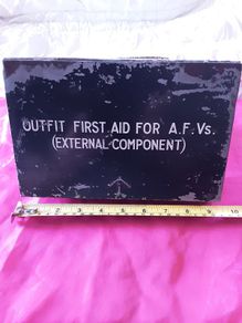 militaria; A F V first aid tin 1951:( fit's a land rover  )