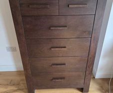 Solid Wood Chest of Drawers, Bedside Table, Used