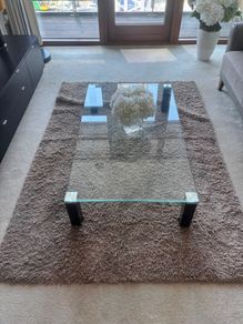 Glass coffee table