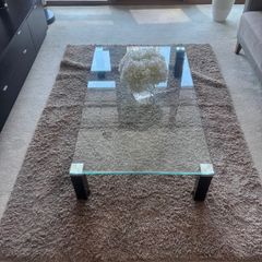 Glass coffee table