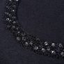 LK Bennett Blue Navy Grey Beaded Embellished Scoop Neck Long Sleeve Knit Top Size M Image 5