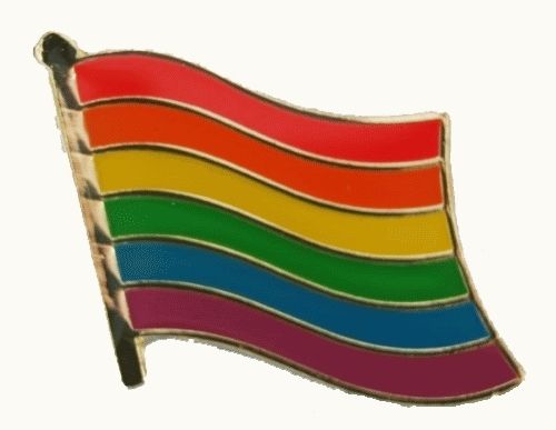 Rainbow Pride flag pin FREEPOST