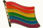 Rainbow Pride flag pin FREEPOST