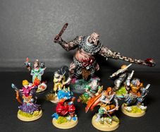 D&D starter set with painted miniatures