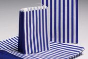 Lot of 200 pcs 7x9 inches Candy Bags Blue stripe counter sweet bags for candy gifts shop retails and sweets lot of 200 Medium / Large