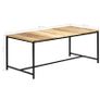 Dining Table 180x90x75 cm Solid Rough Mango Wood Image 2