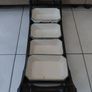Vintage wooden serving tray with four ramekins Image 2