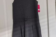 Girls grey school uniform pinafore