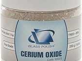 Glass Polish 90003 Cerium Oxide Fine Grade Glass Polishing Powder - TREO 95% - 2.5 microns - 250 Grams - White