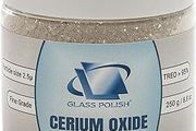 Glass Polish 90003 Cerium Oxide Fine Grade Glass Polishing Powder - TREO 95% - 2.5 microns - 250 Grams - White