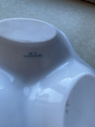 Sargadelos Fine Porcelain 3 section SauceDish