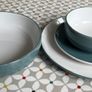 F&F HOME Aura Sea Green 12 Piece Dinner Set x 2 + Serving Bowls Image 4