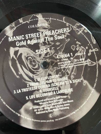 Manic Street Preachers - Gold Against The Soul (First Press)