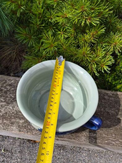 Blue and White Ceramic Chamber pot with handle