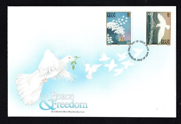 1995 Isle of Man Europa: Peace & Freedom Commemorative Stamps First Day Cover (FDC)