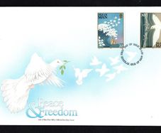 1995 Isle of Man Europa: Peace & Freedom Commemorative Stamps First Day Cover (FDC)