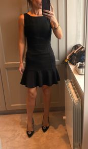Sandro black and lace mini dress