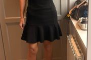 Sandro black and lace mini dress
