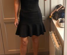 Sandro black and lace mini dress