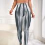 Grey/White Scrunch Butt Tummy Control Fitness Leggings  size 10 Image 6