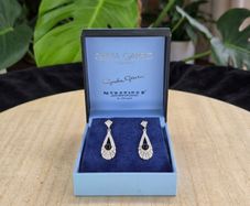 Newbridge Silverware Greta Garbo Collection Drop Earrings Boxed
