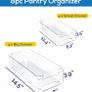 Premium Organiser Storage - Set of 8 Storage Bins (4 Large, 4 Small) Multipurpose Fridge, Pantry & Kitchen Storage, Organiser (MULTIPLE COLOURS) Image 5