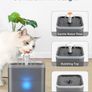 FREE EXPRESS SHIPPING Cat Water Fountain, Cat Fountain with LED Light and Activated Carbon Filter, 2L Pet Water Fountain Cat Bowl, Gray Image 6