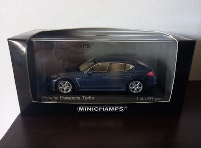 Minichamps Porsche Panamera Turbo Blue Metallic 400 068270