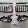 BMW 3 Series E90 E91 Pre-Lci Kidney Grilles & Mirror Covers Set Brand New Image 8