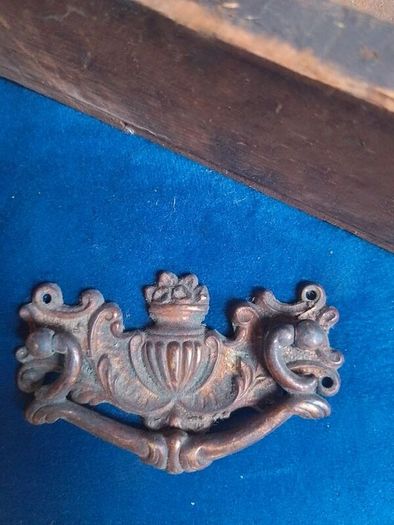 Rustic Vintage Wooden Box Carpenter Tool Tray Brass Handle