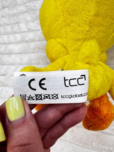 Warner Brothers Looney Tunes Tweety Pie Plush Soft Toy 2014 Loose Head  approx. 22 cm. Used Please see photos