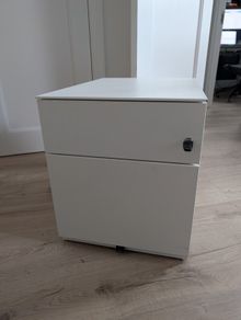 White Pedastel Desk Cabinet