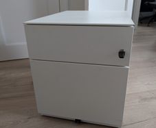 White Pedastel Desk Cabinet