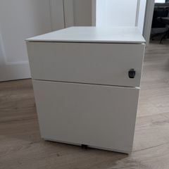White Pedastel Desk Cabinet