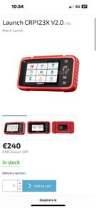 LAUNCH OBD2 Scanner CRP123X V2.0 2025 Version. ABS SRS Engine Transmission Car DiagnosticTool, 7 Service Functions, Lifetime Free Update, Battery Test