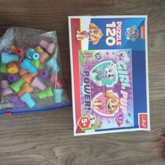 paw patrol puzzle 120 pc and letter stamps