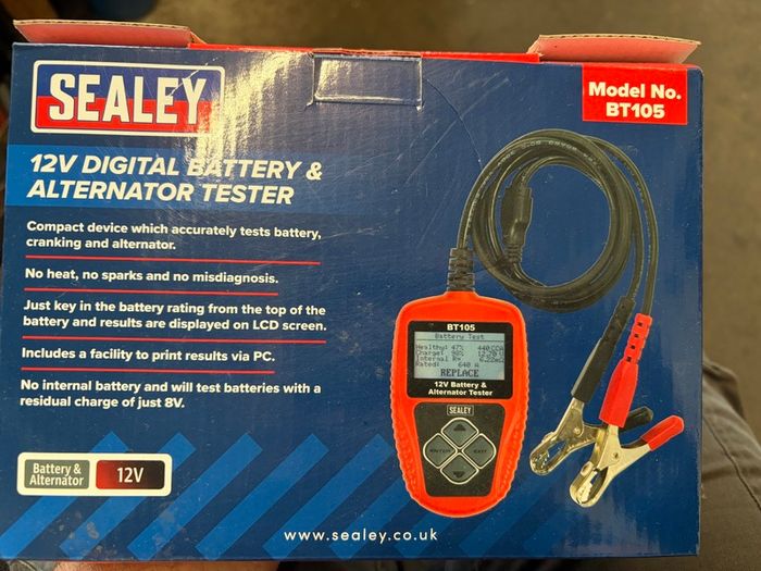 Sealey 12V Digital Battery Alternator tester.