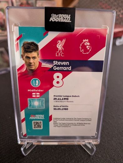 Steven Gerrard Liverpool FC Topps Total Football Fans Choice /25