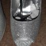 BRAND NEW Diamante encrusted silver shoes, Size 7 Image 5