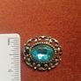 Vintage Brooch Silver with Turquoise Stone Image 7