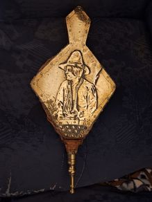 Vintage bellows featuring a brass front